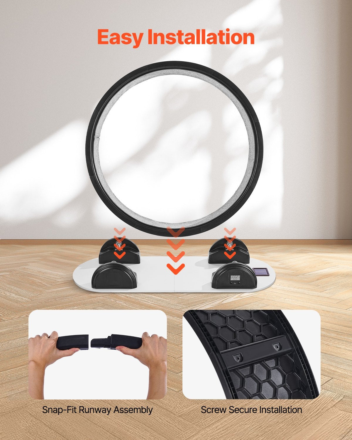 Smart Cat Exercise Wheel with Pedometer – Indoor Treadmill for Pet Fitness (Black)