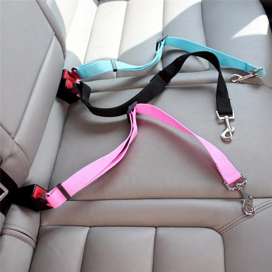 Adjustable Pet Seat Belt – Safety Harness Lead Clip for Dogs & Cats