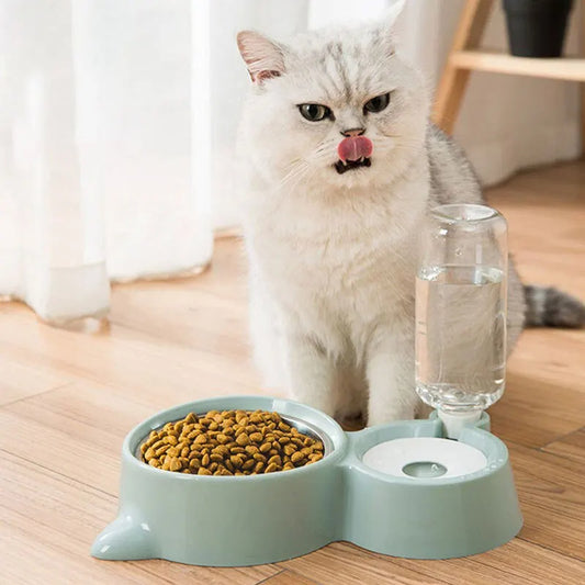 Automatic Pet Water + Food Bowl – Gravity Feed & Fresh Flow