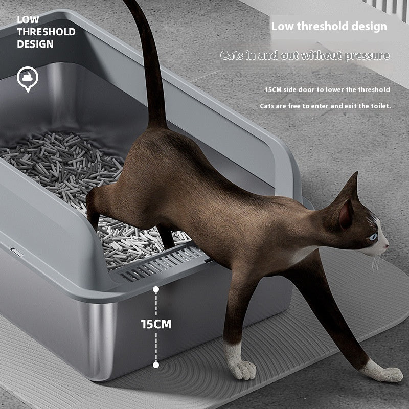 Stainless Steel Cat Litter Box
