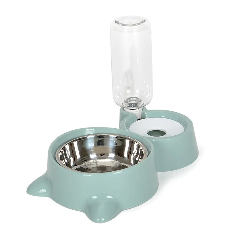 Automatic Pet Water + Food Bowl – Gravity Feed & Fresh Flow