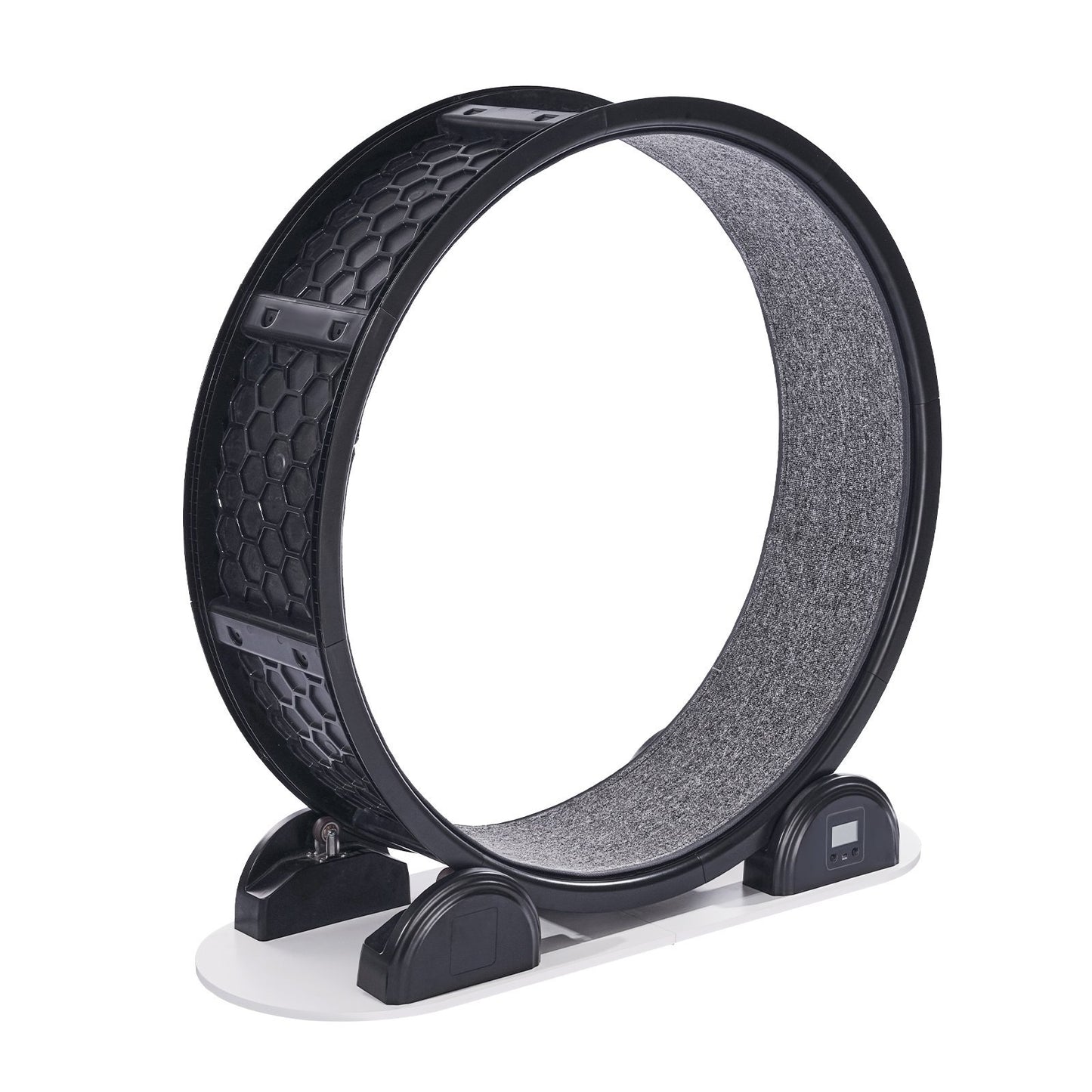 Smart Cat Exercise Wheel with Pedometer – Indoor Treadmill for Pet Fitness (Black)