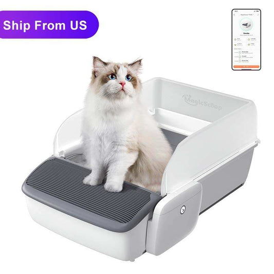 Open Top Self Cleaning Cat Litter Box