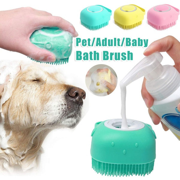 Pet Bath & Massage Glove Brush — Clean, Massage & Bond