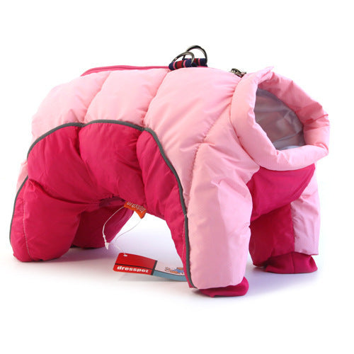 Insulated Teddy-Style Dog Winter Jacket / Cotton Down Coat
