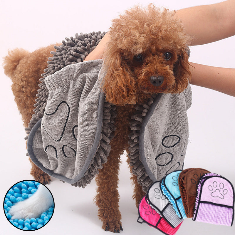 Premium Microfiber Dog Bathrobe – Fast Drying & Comfortable Fit