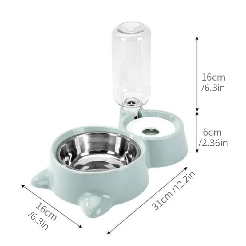 Automatic Pet Water + Food Bowl – Gravity Feed & Fresh Flow