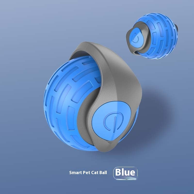 Interactive Cat Ball Toy with Feather, Motion Activated Automatic Cat Toys, USB Rechargeable Toys.