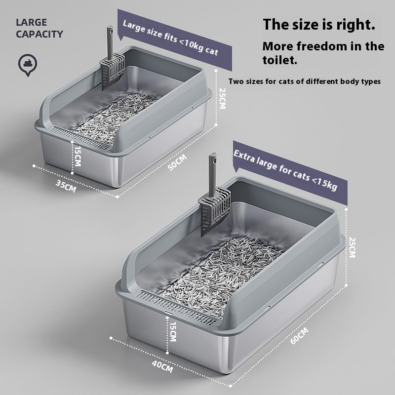 Stainless Steel Cat Litter Box
