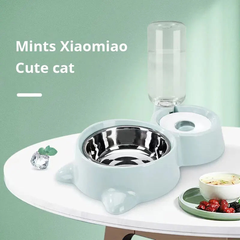 Automatic Pet Water + Food Bowl – Gravity Feed & Fresh Flow